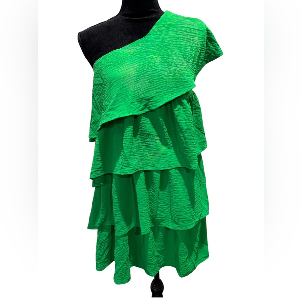 Mittoshop Green Ruffled One Shoulder Sundress
